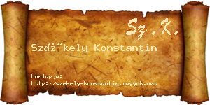 Székely Konstantin névjegykártya